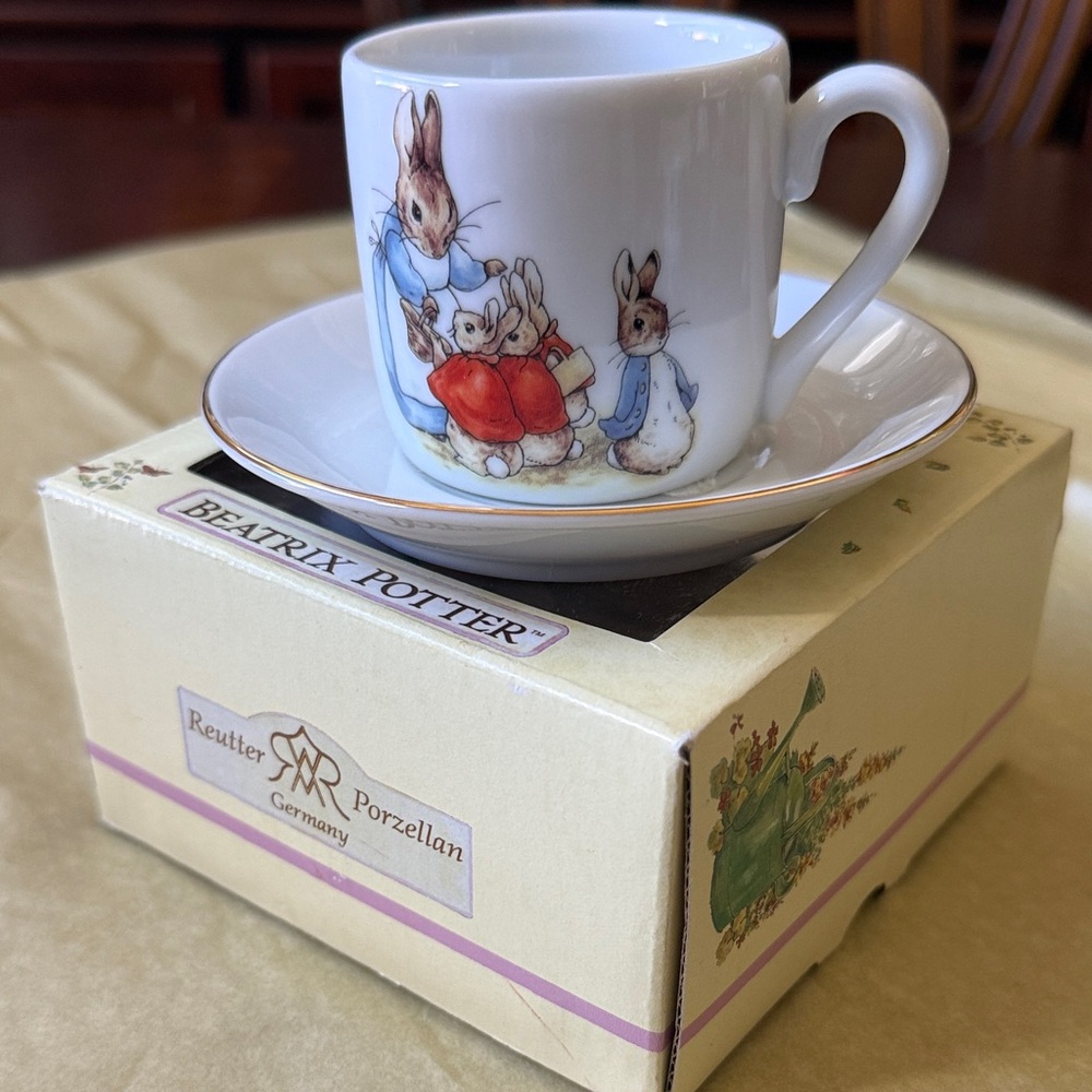 Beatrix Potter Reutter Germany Porcelain Child Cup and Saucer set